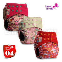 Modern Luxury Printed Washable Real Cloth Pocket Nappy,3 nappies/diapers Set For Girls and Boys Baby In Elegant Style - BIG FRENCHIES