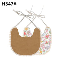 Handmade Luxury Floral Baby Bib Accessories Burp Cloths Newborn Baby Boy Girl Kids Cartoon Bibs 100% Cotton Linen Waterproof Saliva Bib For Kids - BIG FRENCHIES