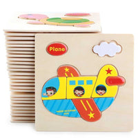 3D Wooden Children Interesting Puzzle Toys With Animals and Cars Exellent Puzzles Intelligence Kids Early Educational Toys For Children - BIG FRENCHIES