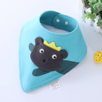 Baby Bibs Waterproof Triangle Cotton Cartoon Child Dribble Bibs Newborn Absorbent Cloth Bib for Kids in Cat Design - BIG FRENCHIES