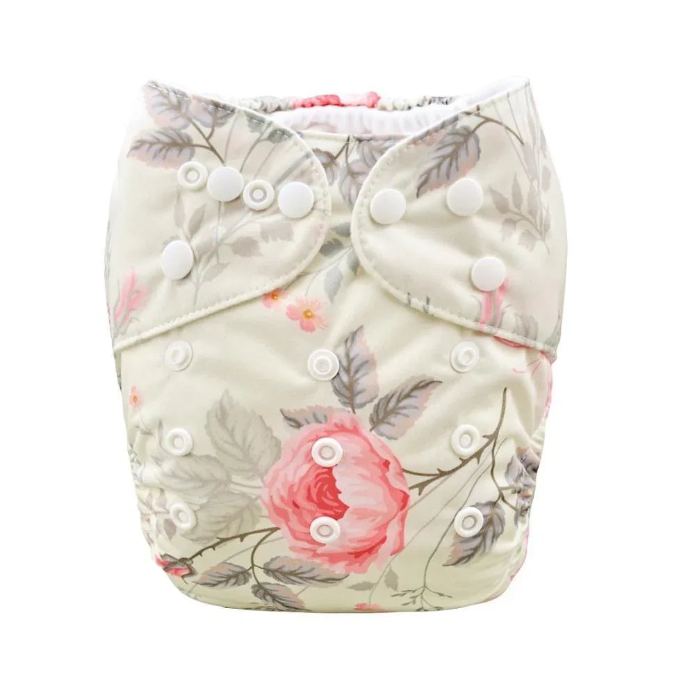 Baby One Size Fits All Reusable Baby Cloth Diaper with Microfiber Insert Diaper For Baby Boys and Baby Girls In Modern New Printed Design - BIG FRENCHIES