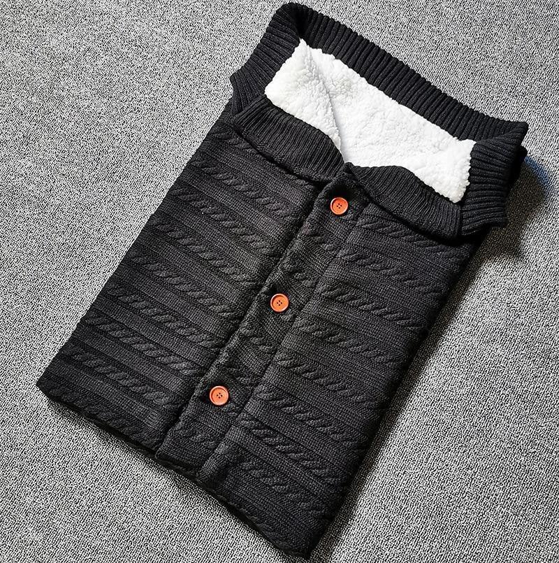 Handmade Wool Warm Baby Blanket Soft Baby Sleeping Bag Cotton Knitting Envelope Newborn Swadding Wrap Stroller blankets Gift for Shower - BIG FRENCHIES