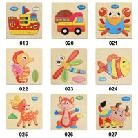 Wooden 3D Stevvex Modern Interesting Baby Learning Puzzles for Children Cartoon Animal Fruit Puzzles Intelligence Kids Children Educational Toy - BIG FRENCHIES