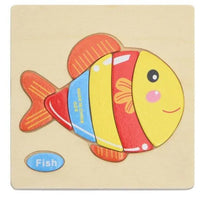 3D Wooden Children Interesting Puzzle Toys With Animals and Cars Exellent Puzzles Intelligence Kids Early Educational Toys For Children - BIG FRENCHIES