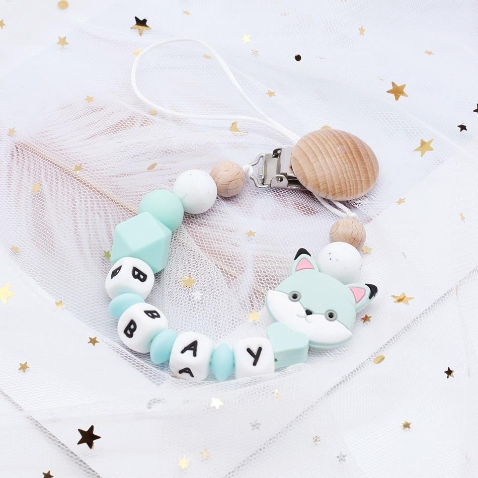 Modern Handmade Pacifier Personalize Silicone Beads Binky Clip Pacifier Chain Chew Baby Teether Toys For Baby - BIG FRENCHIES
