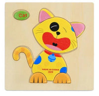 3D Wooden Children Interesting Puzzle Toys With Animals and Cars Exellent Puzzles Intelligence Kids Early Educational Toys For Children - BIG FRENCHIES