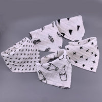 Modern 5PCS/Pack Cotton Baby Bibs 4 Lyers Girls Boys Triangle Feeding Burp Cloth Collar Scarf For Feeding - BIG FRENCHIES