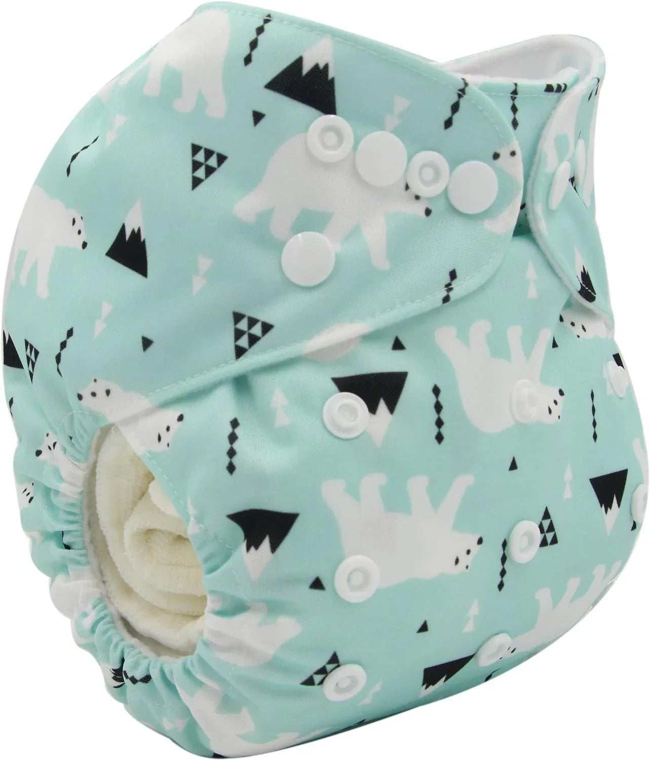 Baby Pocket Cloth Diaper Nappy Reusable Adjustable Washable No Inserts Nappie For Baby In Modern Printed Style - BIG FRENCHIES