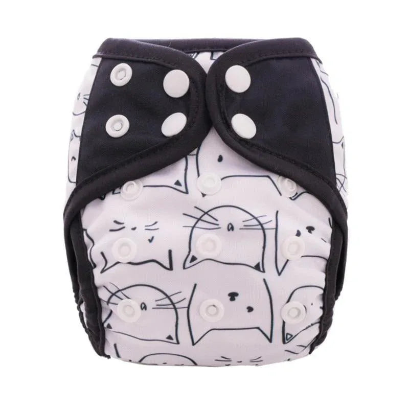 Newborn Pocket Diaper Cloth Diapers Bamboo Charcoal Inner Waterproof PUL Outer Double Gussets Nappies for Baby - BIG FRENCHIES