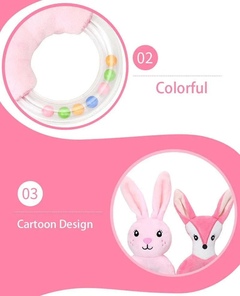 Modern Luxury Baby Rattle Toys Rabbit Plush Baby Cartoon Bed Toys for Newborn Educational Toy Rabbit Bear Hand Bells For Kids and Baby - BIG FRENCHIES
