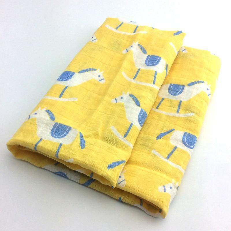 Baby Blankets Newborn Soft Organic Cotton Baby Blanket Muslin Swaddle Wrap Feeding Burp Cloth - BIG FRENCHIES
