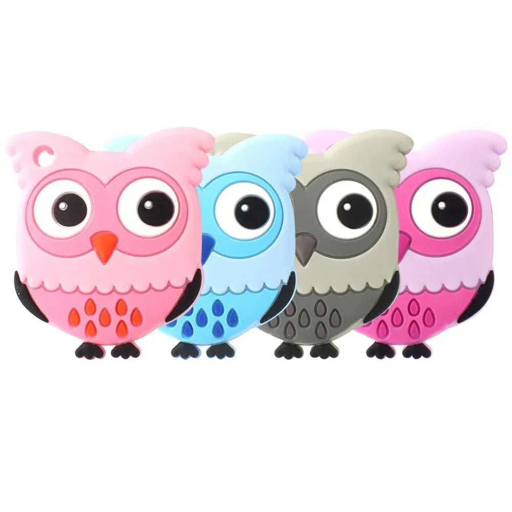 Owl Silicone Teethers Food Grade For Baby Teething Silicone Beads Teething Toddler Toys For Kids - BIG FRENCHIES