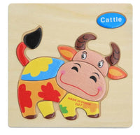 3D Wooden Children Interesting Puzzle Toys With Animals and Cars Exellent Puzzles Intelligence Kids Early Educational Toys For Children - BIG FRENCHIES