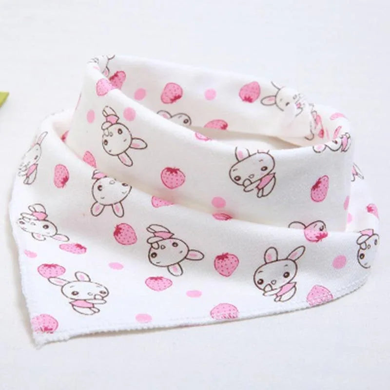 Cute Breathable Bibs Baby Feeding Cartoon Printing Super Absorbent Triangle Scarf Bib Cotton For Newborn Infant Girls And Boys - BIG FRENCHIES
