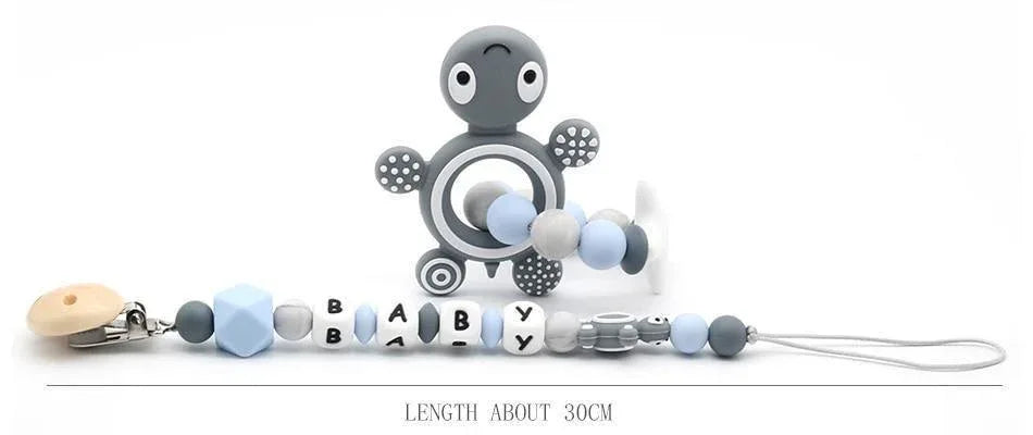 Modern Handmade Pacifier Clips Holder Chain Teething Silicone Pacifier Chains Holder For Baby For Pacifier - BIG FRENCHIES