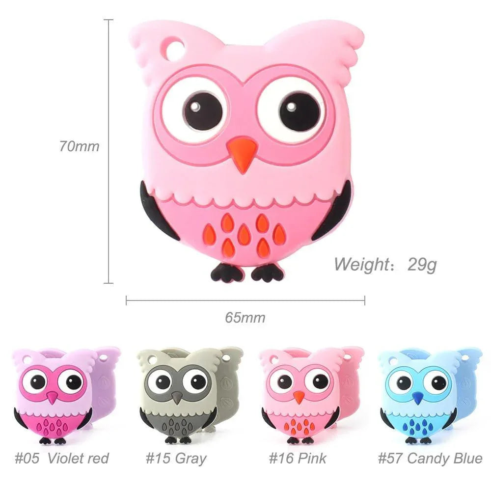 Owl Silicone Teethers Food Grade For Baby Teething Silicone Beads Teething Toddler Toys For Kids - BIG FRENCHIES