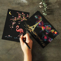 4Pcs/set Magic Colorful Drawing Board Paper Painting Scraping Children Kids learning Education Toys Painting Doodle Scratch Toys - BIG FRENCHIES