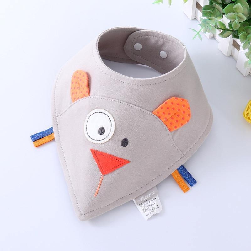 Baby Bibs Waterproof Triangle Cotton Cartoon Child Dribble Bibs Newborn Absorbent Cloth Bib for Kids in Cat Design - BIG FRENCHIES