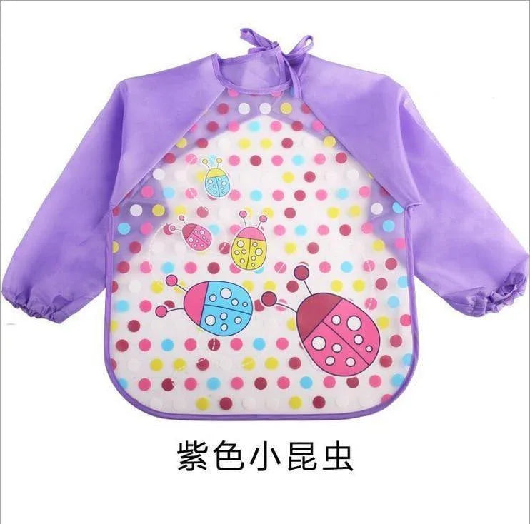 Waterproof Long Sleeve Girl Bibs Kids Burp Cloth Feeding Bib with Pocket Bib For Kids - BIG FRENCHIES