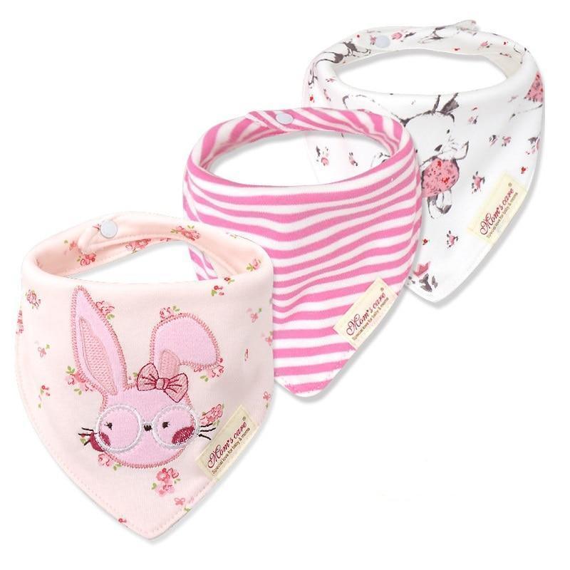 Moder 3PCS Baby Bibs Bandanna Lot Cotton Multi-style Triangle Cartoon For Infant Boys And Girls - BIG FRENCHIES