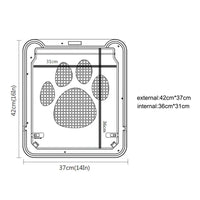 4-Way Lockable Pet Door – Durable Plastic Dog & Cat Flap for Screen Windows and Doors - BIG FRENCHIES