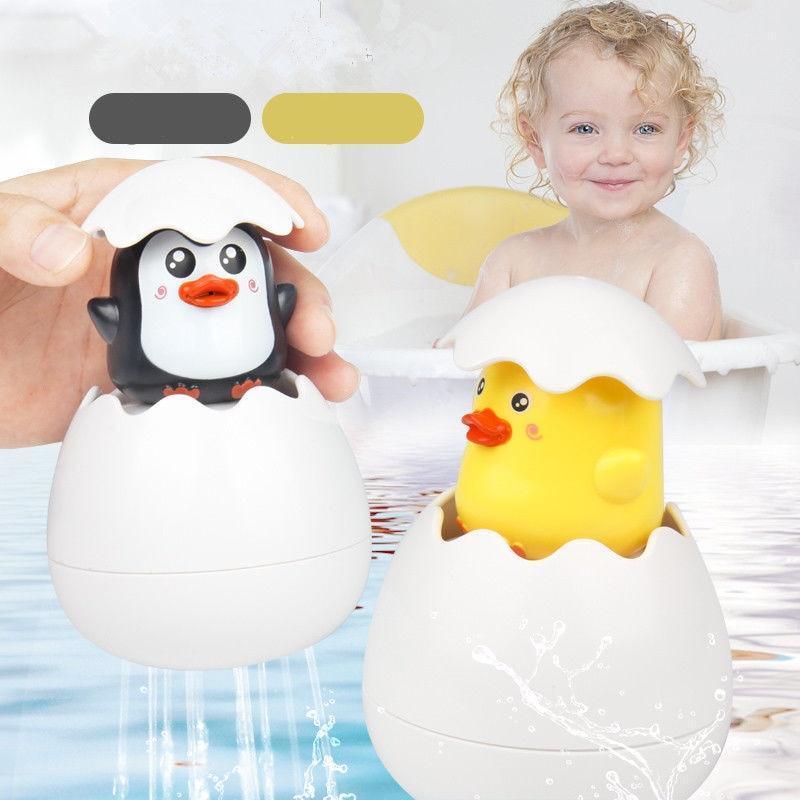 Modern Baby Bathing Toy Kids Cute Duck Penguin Egg Water Spray Sprinkler Bathroom Sprinkling Shower Toys For Kids - BIG FRENCHIES