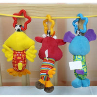 Colorful Baby Kids Rattle Toys Cartoon Animal Plush Hand Bell Baby Stroller Crib Hanging Rattles For Infant Baby Toys - BIG FRENCHIES