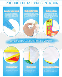 Baby Kids Drawing Water CDarpet with Magic Pen Doodle Painting Picture Water Drawing Play Mat in Drawing Toys Board Gift - BIG FRENCHIES