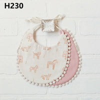 Handmade Luxury Floral Baby Bib Accessories Burp Cloths Newborn Baby Boy Girl Kids Cartoon Bibs 100% Cotton Linen Waterproof Saliva Bib For Kids - BIG FRENCHIES