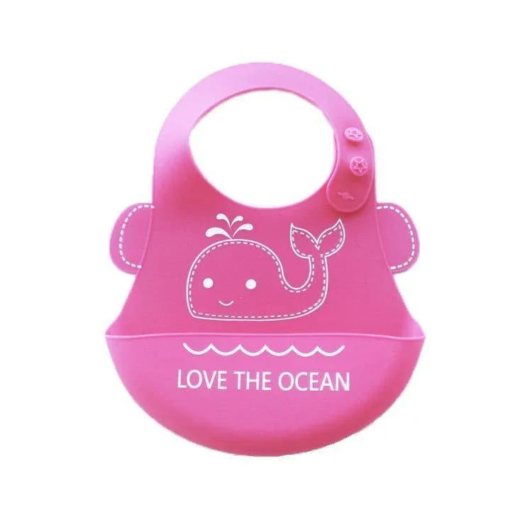 Bibs Waterproof Silicone Feeding Baby Saliva Towel Newborn Cartoon Aprons Baby Bibs Adjustable - BIG FRENCHIES