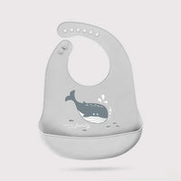 Bibs Waterproof Silicone Feeding Baby Saliva Towel Newborn Cartoon Aprons Baby Bibs Adjustable - BIG FRENCHIES