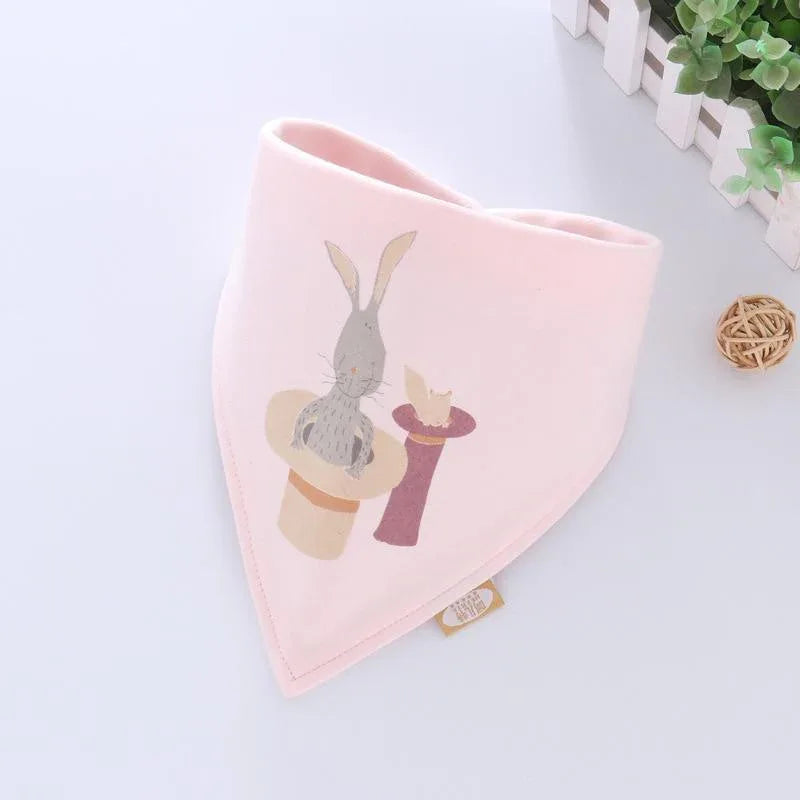 Cotton Cartoon Bandana Feeding Saliva Towel Waterproof Bibs For Baby Burp Accessory Adjustable Button Durable Baby Towels - BIG FRENCHIES