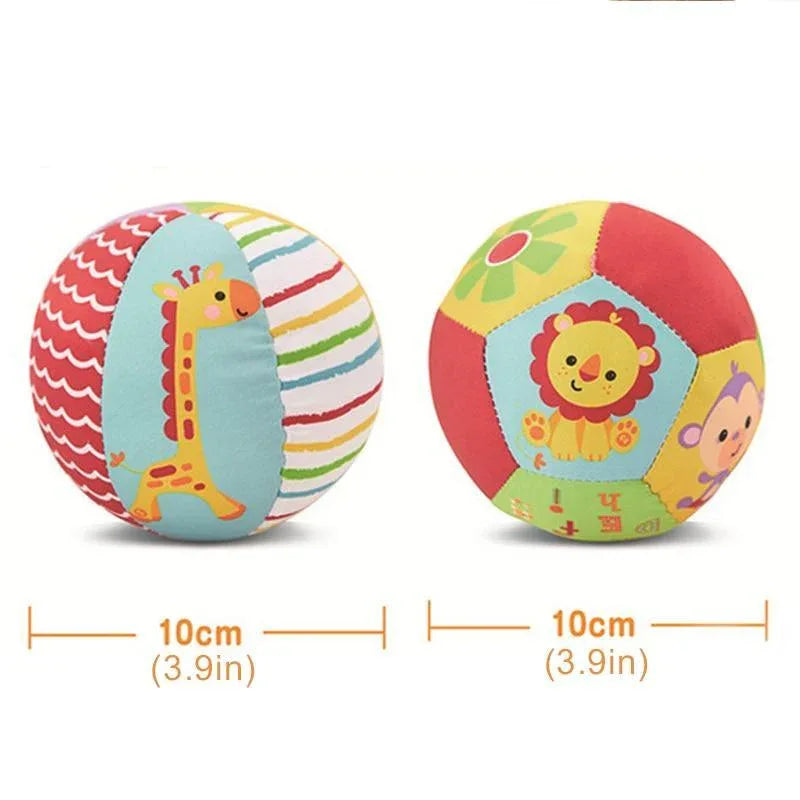 Animal Ball Soft Plush Baby Mobile Toys With Sound Baby Rattle Body Building Ball Newborn Educational Toys For Kids - BIG FRENCHIES