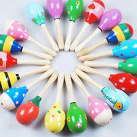 Baby Kid Wooden Ball Toy Sand Hammer Rattle Musical Instrument Percussion Infant (Multicolor)Random PCS For Kids - BIG FRENCHIES