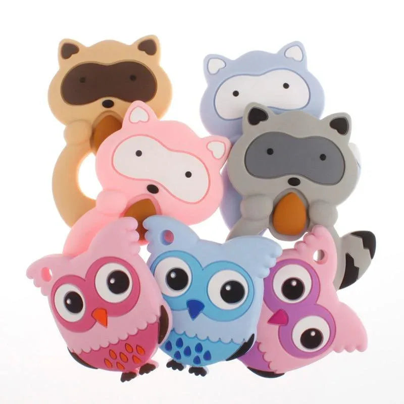 Unicorn Silicone Baby Teether Cartoon Animal BPA Free Rodents Teething Shower Gifts Koala Penguin Owl Fox For Kids - BIG FRENCHIES