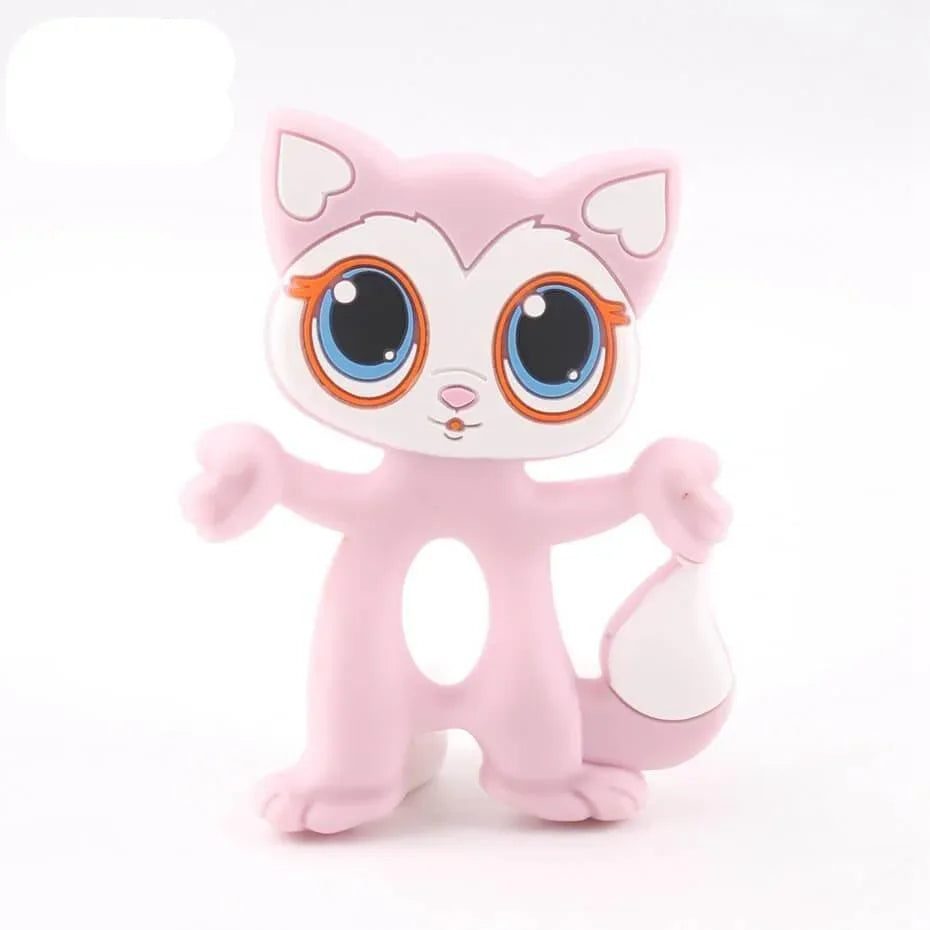 Silicone Teethers Food Grade Tiny Rod Teething Baby Shower Gifts Cartoon Animals Teether Let's Make 1pc - BIG FRENCHIES