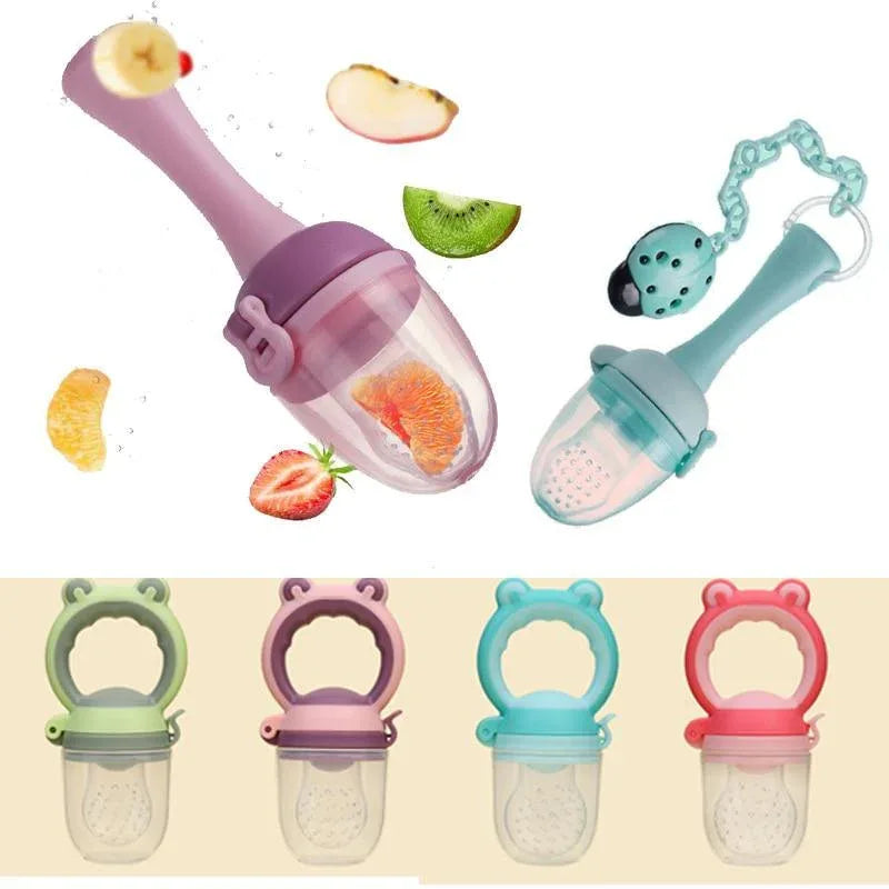 Baby Pacifier Fresh Food Kids Fruit Feeder Nipples Feeding Safe Baby Supplies Nipple Pacifier Holder - BIG FRENCHIES