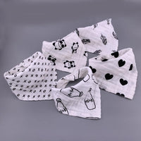 Modern 5PCS/Pack Cotton Baby Bibs 4 Lyers Girls Boys Triangle Feeding Burp Cloth Collar Scarf For Feeding - BIG FRENCHIES