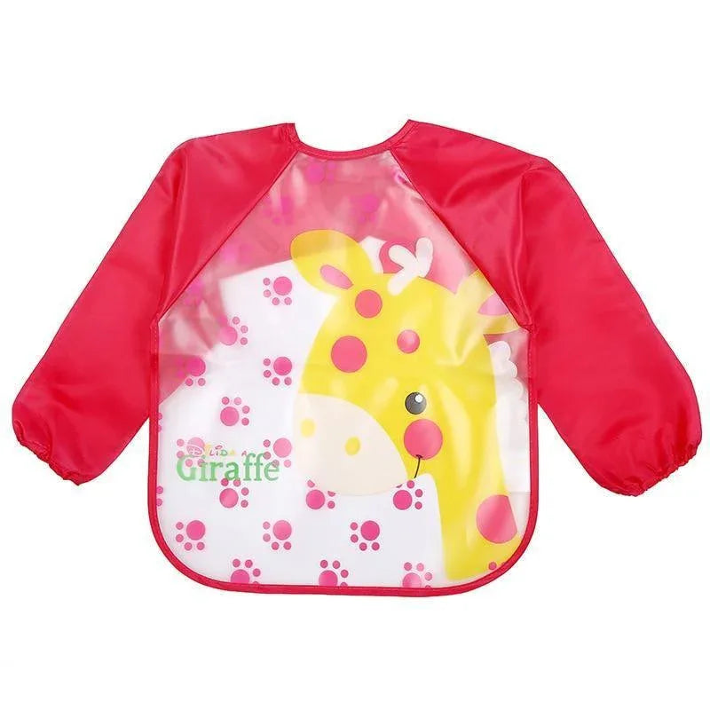 Waterproof Long Sleeve Girl Bibs Kids Burp Cloth Feeding Bib with Pocket Bib For Kids - BIG FRENCHIES