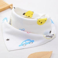 Cute Breathable Bibs Baby Feeding Cartoon Printing Super Absorbent Triangle Scarf Bib Cotton For Newborn Infant Girls And Boys - BIG FRENCHIES