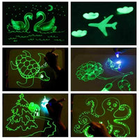 Educational Toy Drawing Board Tablet Graffiti 1pc A4 A3 Led Luminous Magic Raw With Light-fun - BIG FRENCHIES