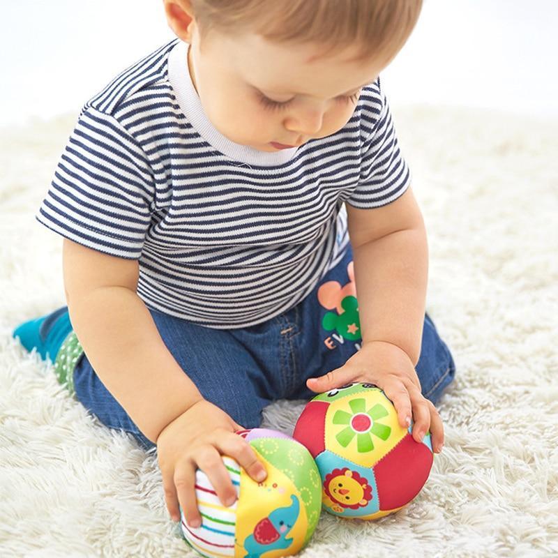Animal Ball Soft Plush Baby Mobile Toys With Sound Baby Rattle Body Building Ball Newborn Educational Toys For Kids - BIG FRENCHIES