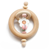 Modern Wooden Rattle Beech Bear Hand Teething Wooden Ring Baby Rattles Play Educational Toys For Kids - BIG FRENCHIES
