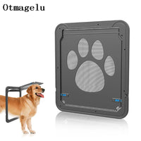 4-Way Lockable Pet Door – Durable Plastic Dog & Cat Flap for Screen Windows and Doors - BIG FRENCHIES