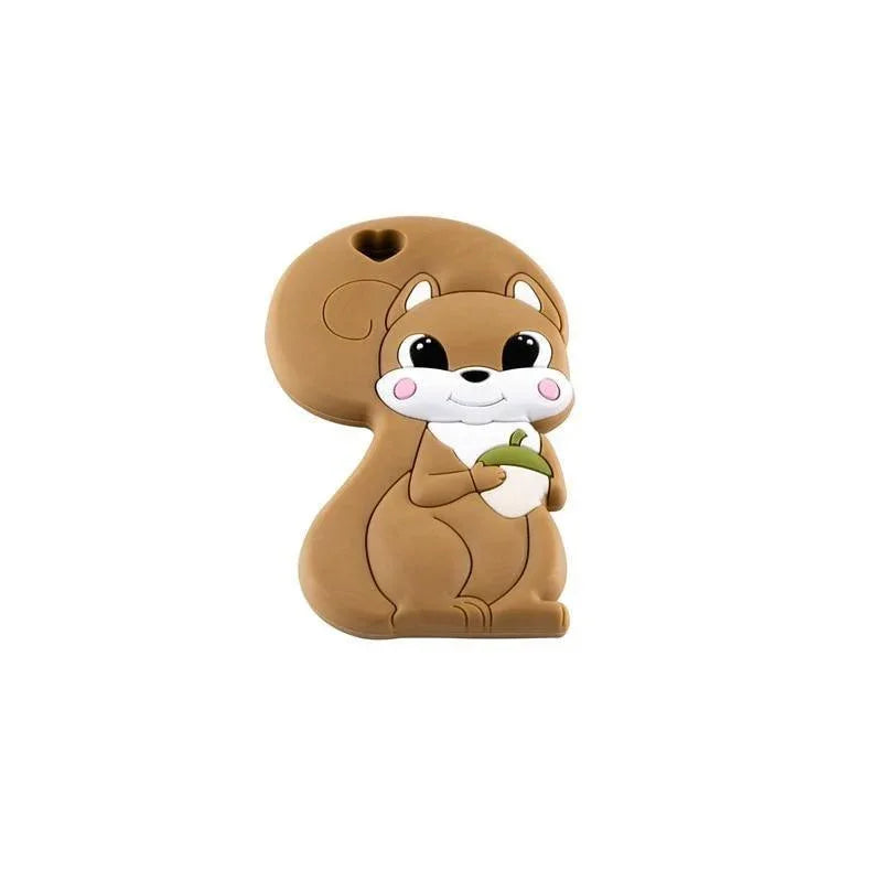 BPA Free Food Grade Silicone Teethers Cartoon Animals Shape Pacifier Clips, Accessories Baby Teething 1pc - BIG FRENCHIES