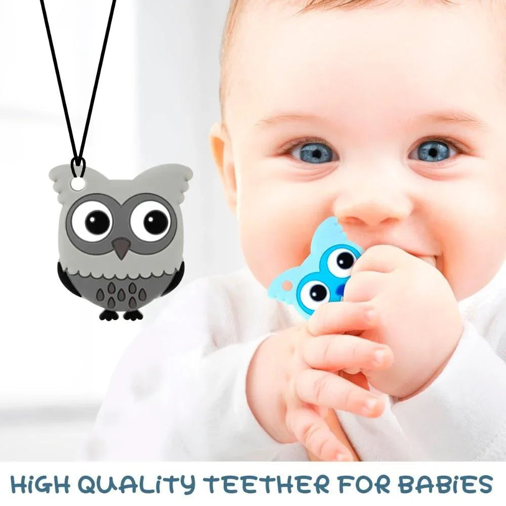 Baby Silicone Teethers BPA Free Teething Toy Animal Dog Koala Owl Elephant Baby Ring Teether Silicone Beads For Kids and Baby - BIG FRENCHIES