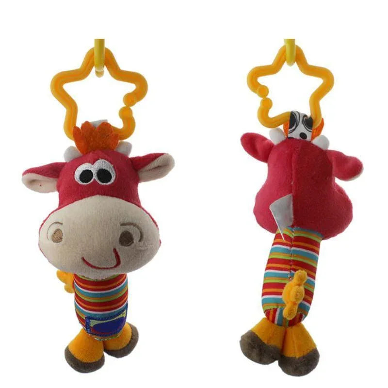 Colorful Baby Kids Rattle Toys Cartoon Animal Plush Hand Bell Baby Stroller Crib Hanging Rattles For Infant Baby Toys - BIG FRENCHIES
