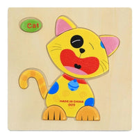 Wooden 3D Stevvex Modern Interesting Baby Learning Puzzles for Children Cartoon Animal Fruit Puzzles Intelligence Kids Children Educational Toy - BIG FRENCHIES