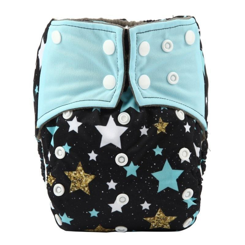 Luxury Charcoal Bamboo Baby Cloth Diaper Nappy Washable Reusable Double Gusset Square Tabs Nappies for Baby and Kids - BIG FRENCHIES
