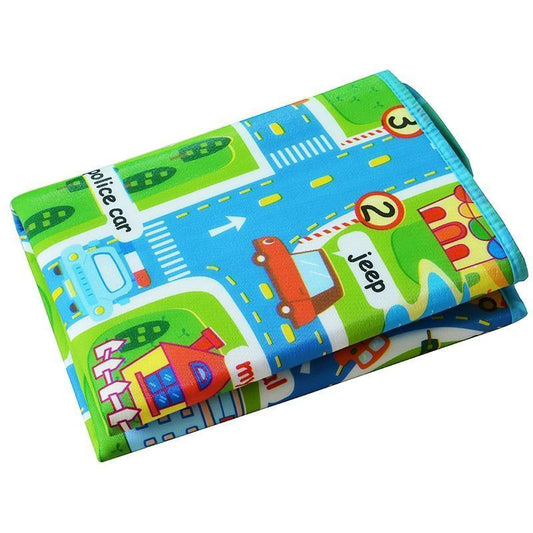 Town City Traffic Baby Crawling Mat Foam Climbing Pad Green Road Children's Play Mat Carpet For Kids and Boys Rooms - BIG FRENCHIES